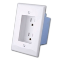 VANCO 168924 SINGLE GANG DUAL OUTLET WHITE