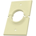 MIDLITE 1GSAL 1 GANG SPLITPORT WALL PLATE ALMOND