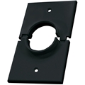 MIDLITE 1GSBK 1 GANG SPLITPORT WALL PLATE BLACK