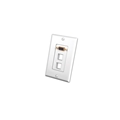 VANCO 281203 VGA DECOR WALL PLATE W/ 2 PORTS WHITE