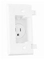 MIDLITE 2GESR-5251-W 2GANG AC FEMALE AC RECEPTACLE SPLITPLT