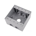 CARLON 2IHD51 DEEP 2 GANG OUTDOOR METAL BOX 1/2" HOLES