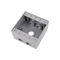 CARLON 2IHD52 DEEP 2 GANG OUTDOOR METAL BOX 3/4" HOLES