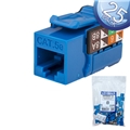 CAT5E KEYSTONE CONNECTOR BLUE 25PK