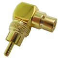 CALRAD 35-480-10 RIGHT ANGLE RCA MALE TO FEM ADAPTER 10PK