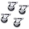 MIDDLE 5WLR LOCKING CASTOR FINE FLOOR SWIVEL-SET OF 4