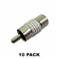 CALRAD 75-518-10  F-FEMALE TO RCA MALE ADAPTOR 10PK