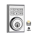 POLISHED CHROME CONTEMPORARY ZWAVE PLUS DEADBOLT