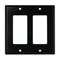 Wirepath Decorative Double Gang Wallplate Bl