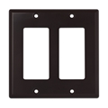 Wirepath Decorative Double Gang Wallplate Brown