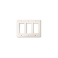 Wirepath Decorative Triple Gang Wallplate  Light Almond