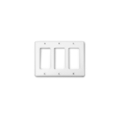 Wirepath Decorative Triple Gang Wallplate White