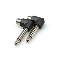 HOSA GPR-123 RIGHT ANGLE ADAPTOR RCA TO 1/4" 2PC