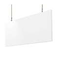 HANGING BAFFLE W/CORKSCREW ANCHORS 24"X48"X1.5" WHITE 2PK