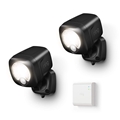 RING SPOTLIGHT KIT BLACK 2 SPOTLIGHTS 1 BRIDGE