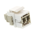 SSF FIBER OPTIC KEYSTONE WHT FIBER ADAPTER DUPLEX LC TO LC