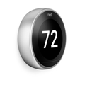 NEST THERMOSTAT WIFI T3008US SILVER 95% OF 24V HVAC 3RD GEN