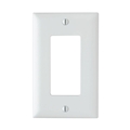 ONQ TP26W SNGL GANG DECORA WALL PLT WHITE RUGGED