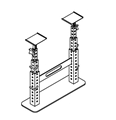 MIDDLE TS310 SERVICE STAND TRACKS-ELVS TRK 3-10"