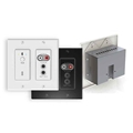 4X2CH 2 GANG US WALL PLATE W/ BLUETOOTH RCA 3.5MM I/O POE BK