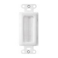 ONQ WP1014WH SINGLE GANG BRUSH FEED-THRU PLATE WHITE