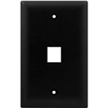 ONQ WP3401BK SINGLE GANG WALL PLATE 1 PORT BLACK