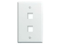 ONQ WP3402WH WHITE KEYSTONE WALL PLATE 2 PORT