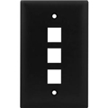 ONQ WP3403BK BLACK KEYSTONE WALL PLATE 3 PORT