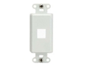 ONQ WP3411WH DECORATOR STRAP 1 PORT WHITE