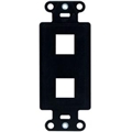 ONQ WP3412BK DECORATOR STRAP 2 PORT BLACK