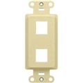 ONQ WP3412LA DECORATOR STRAP 2 PORT LT ALMOND