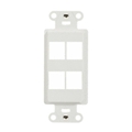 ONQ WP3414WH DECORATOR STRAP 4 PORT WHITE