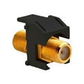 ONQ WP3480BK GOLD RECESSED 3GH KEYSTONE F CONNECTOR BLACK