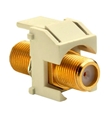 ONQ WP3480LA GOLD RECESSED KEYSTONE F CONNECTOR LT ALMOND