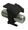 ONQ WP3481BK NICKEL RECESSED KEYSTONE F CONNECTOR BLACK