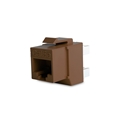 Wirepath Cat 5e RJ45 UTP Keystone Insert 180 Deg(Brown)