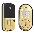 BRASS PUSH BUTTON ZWAVE KEYED 25 USERS ZWAVE PLUS